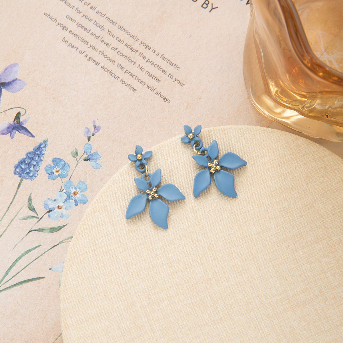 Wholesale Flower Earrings  Five-petal Flower Earrings