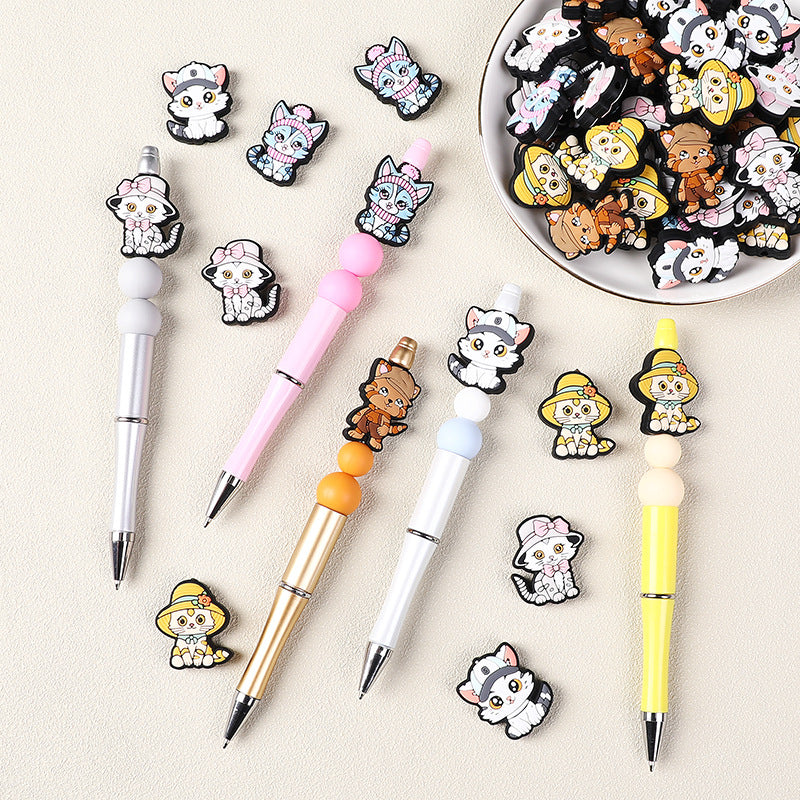 Wholesale 20pcs Cartoon Kitten Focal Beads DIY Bead Accessories  ACC-BDS-RongFa045