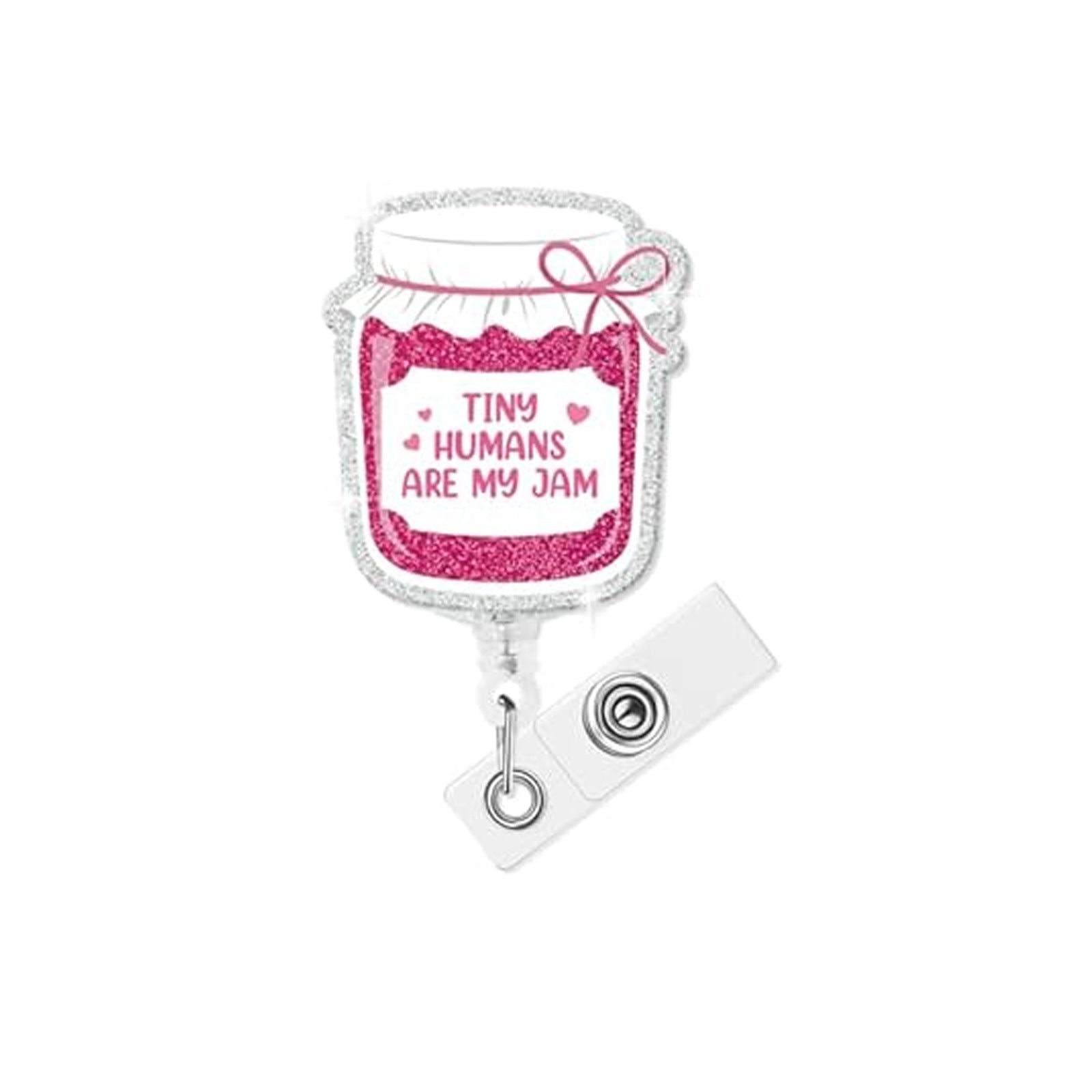 Wholesale Acrylic Retractable Badge Reel Baby Pattern for Nurse ID Card Holder Cute Gift