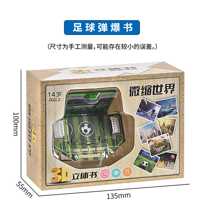 Wholesale 3D Stereo Dinosaur Foldableing Bomb Book Mini Keychain