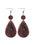 Wholesale  Irregular Graphic Cactus Pattern Leather Earrings