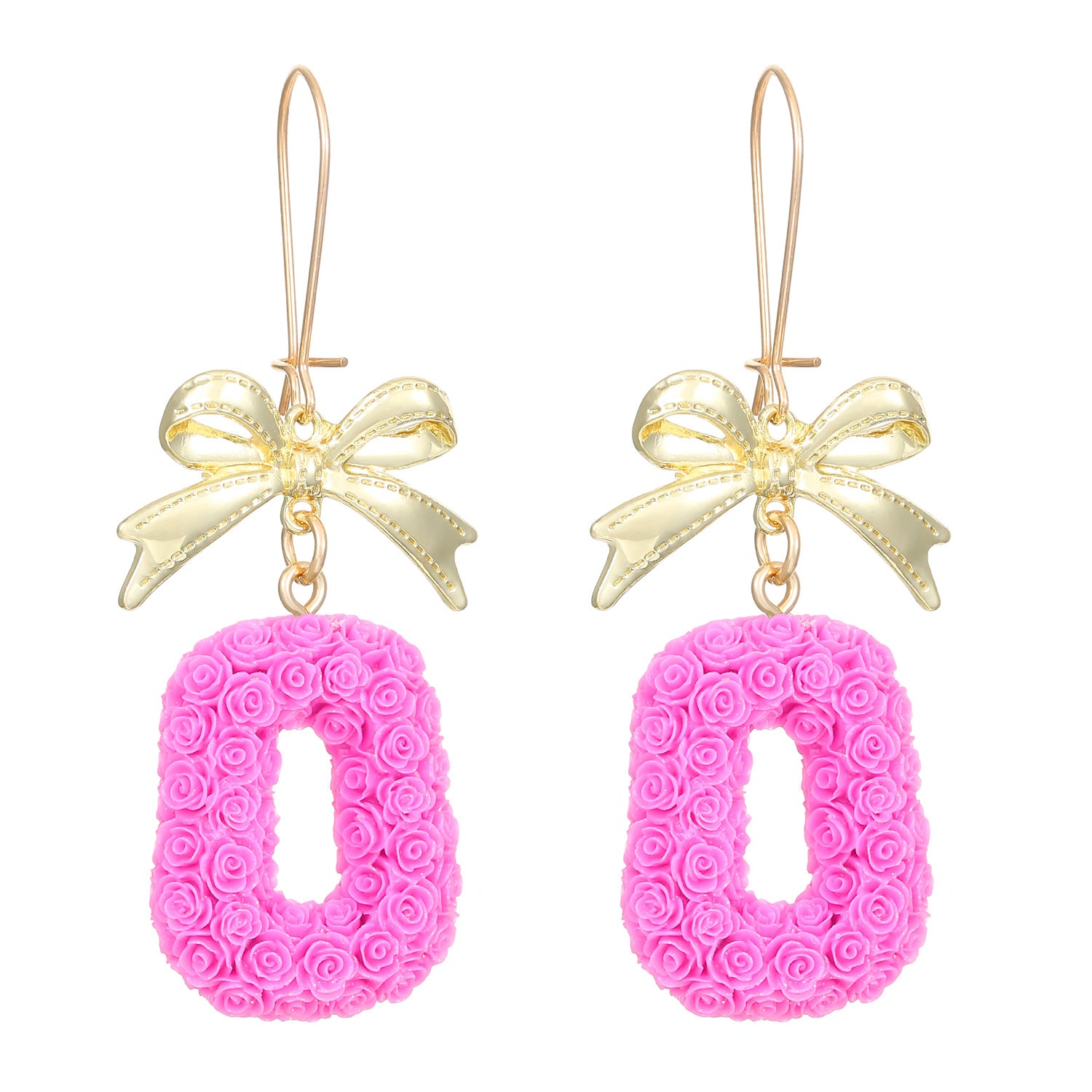 Wholesale  Cute Bow Ribbon  Pearl Love Earrings