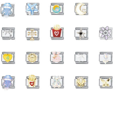 Wholesale Italian Charm Bracelet 9mm DIY Splicing Cute Cartoon Stainless Steel Composable Bracelet