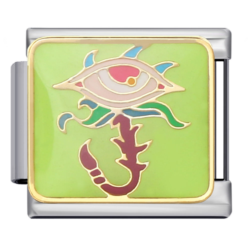 Wholesale Italian Charm Bracelet 9mm DIY Splicing Removable Devil Eye Stainless Steel Composable Bracelet