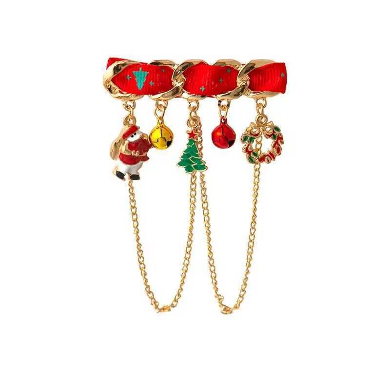 Wholesale Christmas Snowman Alloy Flower Drop Oil Brooch ACC-BCH-DingZhou002