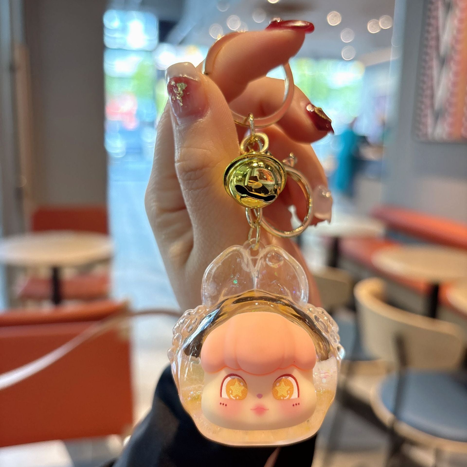 Wholesale Magic Rabbit Flash Acrylic Oil Keychain