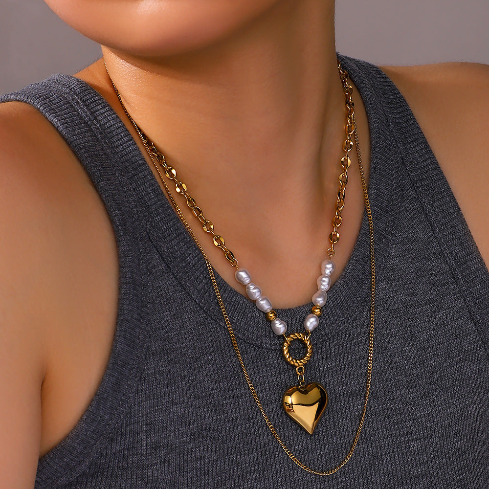 Großhandel Perle Light Luxury Perlen Love Love Heart Form Pendell