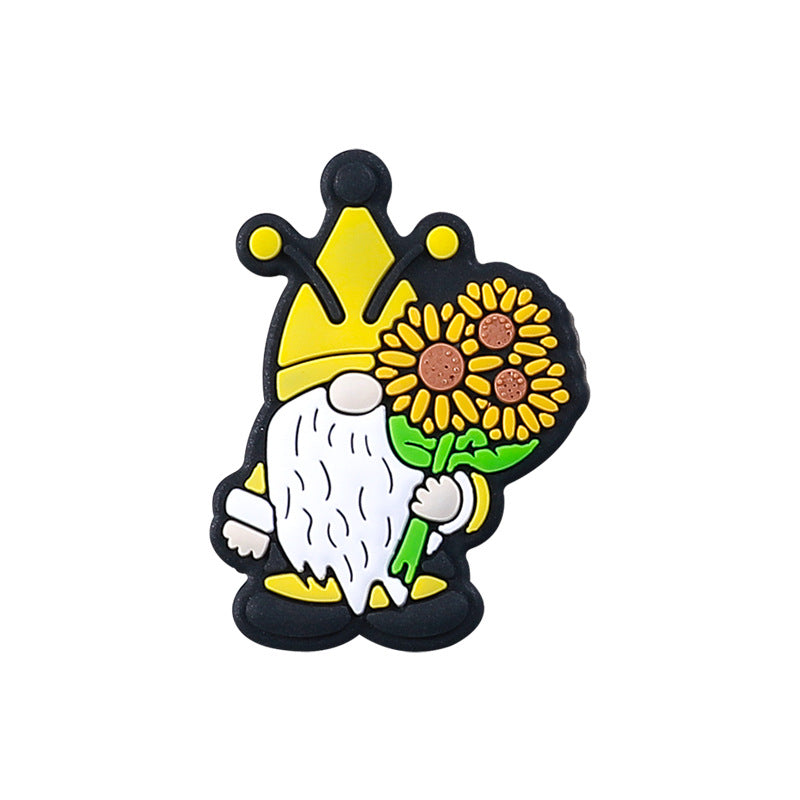 Wholesale 20pcs Turquoise Sunflower Silicone Beads Focal Beads DIY Beading Accessories ACC-BDS-RongFa004