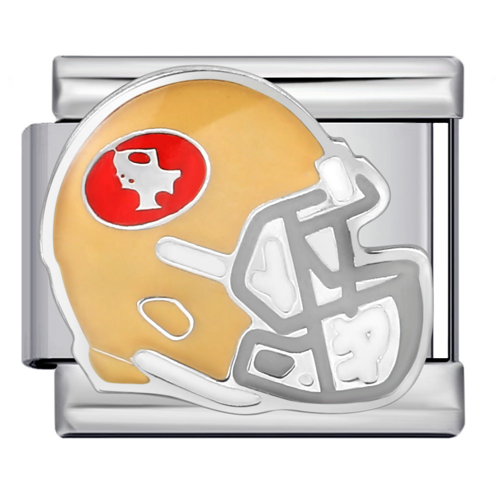 Wholesale Italian Charm Bracelet 9mm DIY Splicing Removable Helmet Series Stainless Steel Composable Bracelet