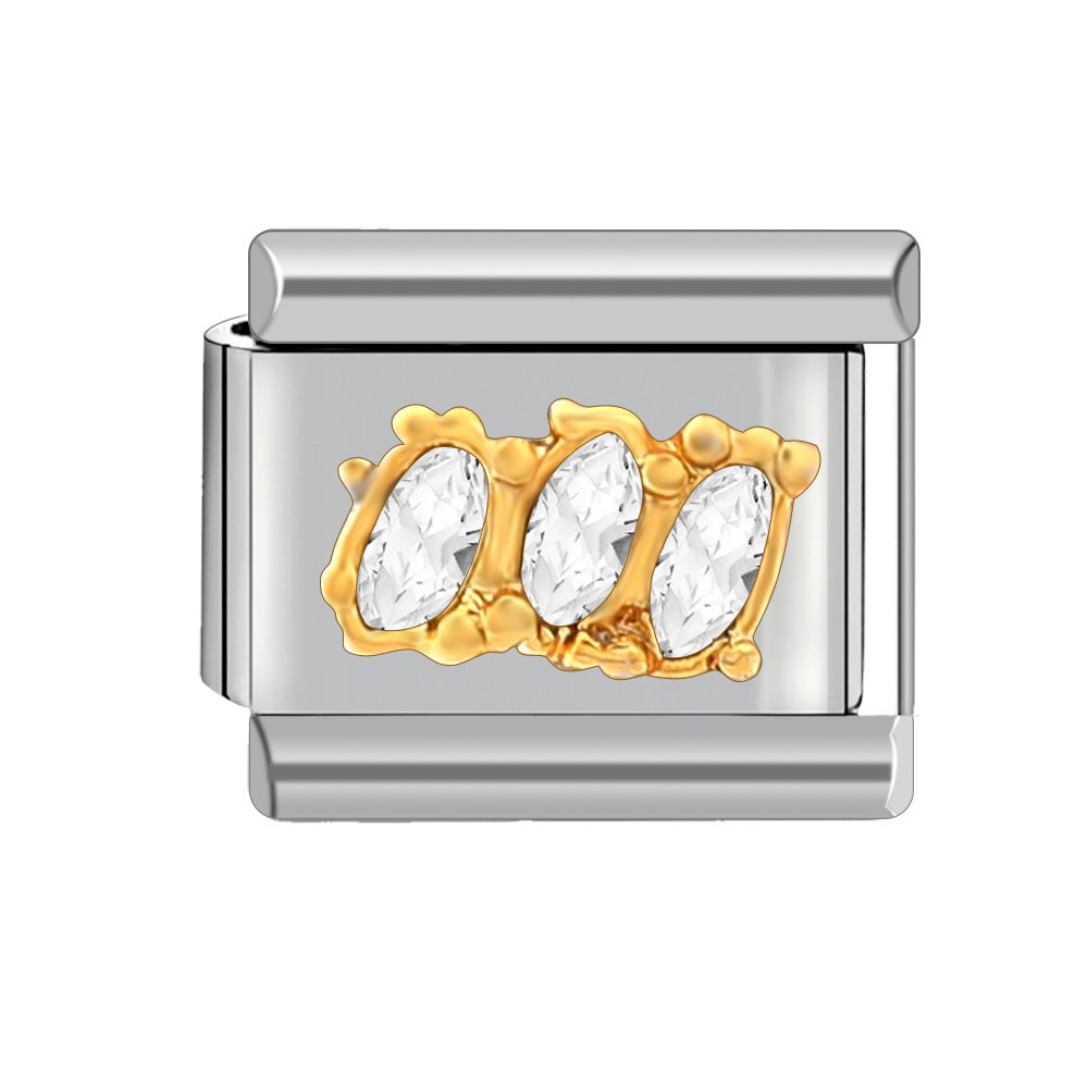 Wholesale Italian Charm Bracelet 9mm DIY Splicing Cute Creative Stainless Steel Composable Bracelet