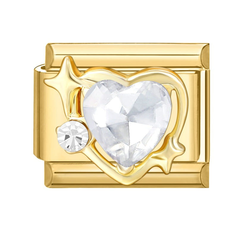 Wholesale Italian Beaded Bracelet 9mm DIY Splicing Removable Butterfly Pearl Stainless Steel Combinable Bracelet