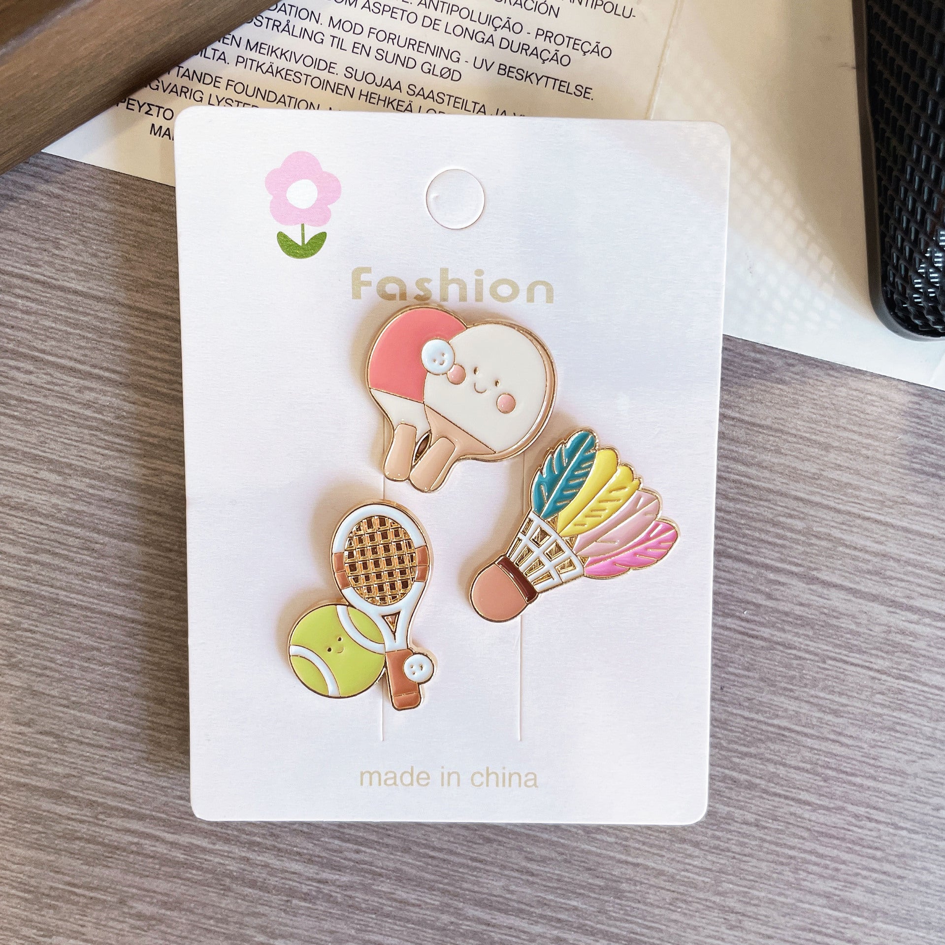 Wholesale Badminton table tennis cute   Brooch