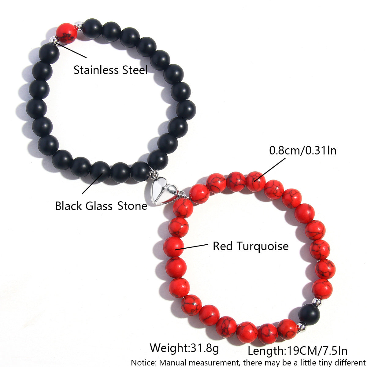 Wholesale Love Magnet Attraction Agate Natural Stone Bracelet ACC-BT-HongMing007
