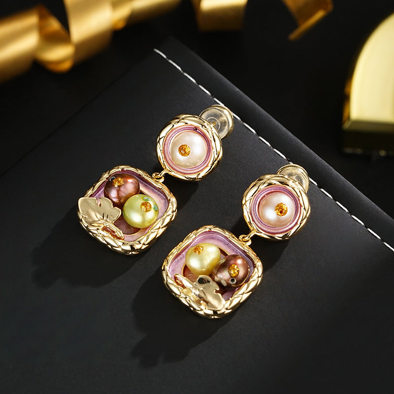 Wholesale Natural Freshwater Pearl Earrings  Long Tassel Earrings