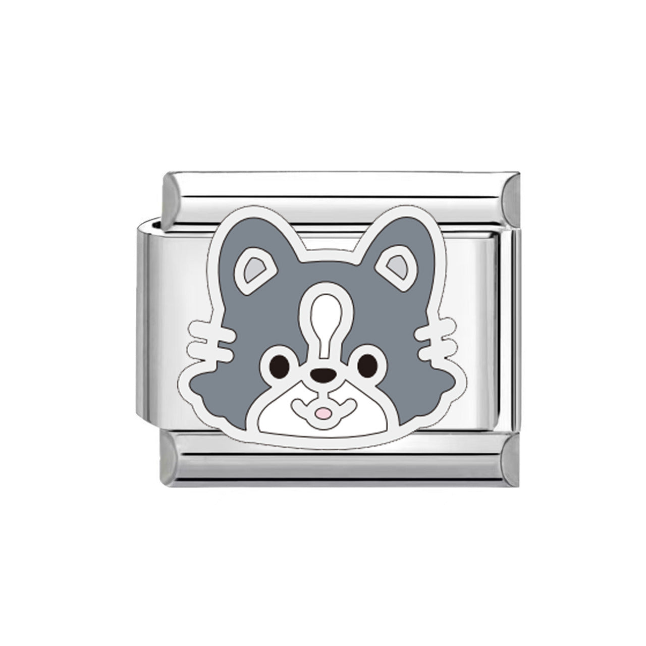 Wholesale 9mm Italian Charm Starter Bracelets DIY square Single Section Creative Stainless Steel Composable Bracelet