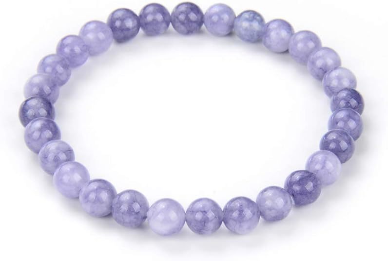 Wholesale Natural stone bracelet elastic rope beaded 8mm chalcedony agate hand-woven bracelet