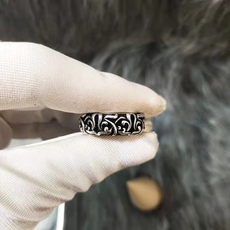 Wholesale Cross Vintage Thai Silver Eternal Vine Rings ACC-RS-Yudie006