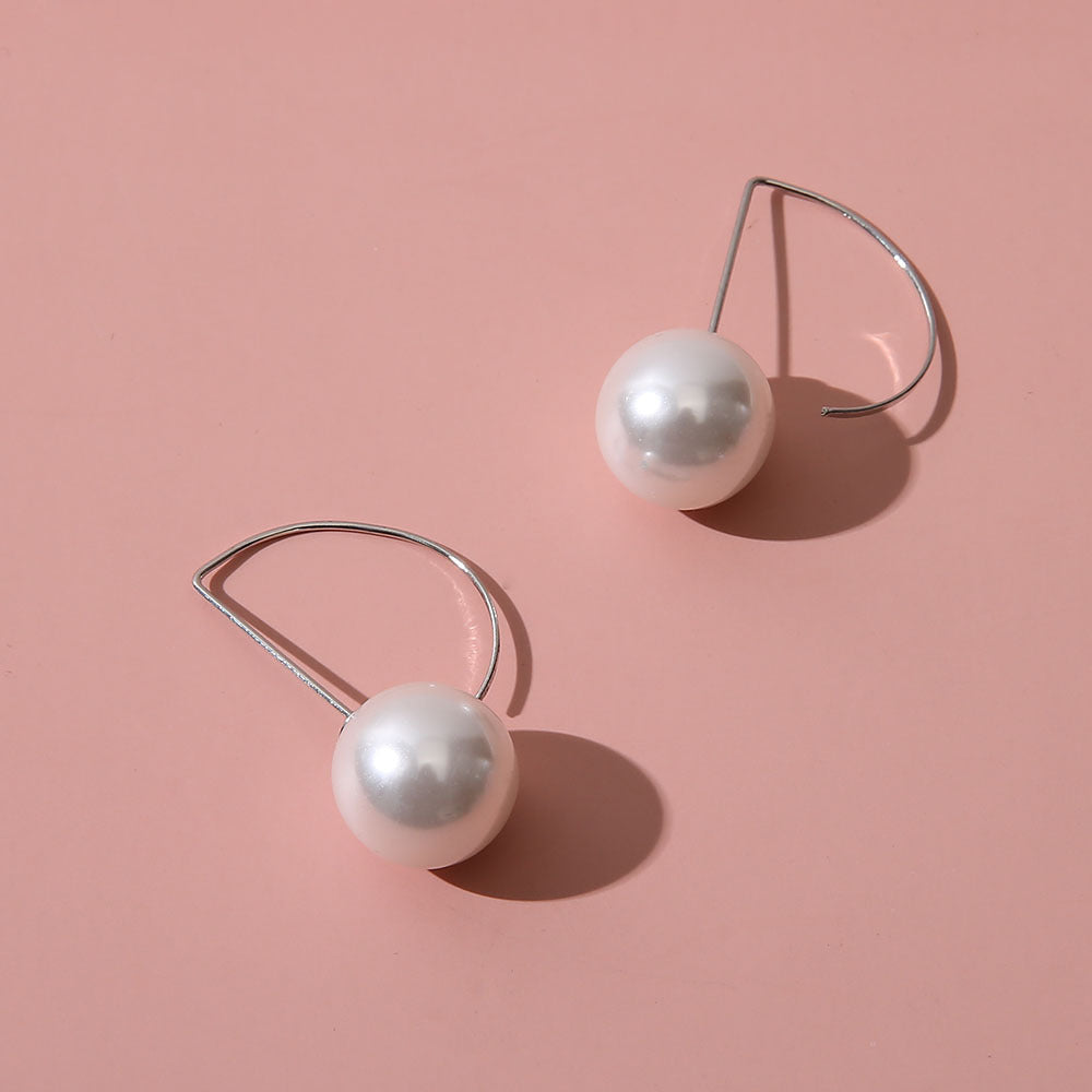 Wholesale  freshwater pearl fish hook handmade earrings