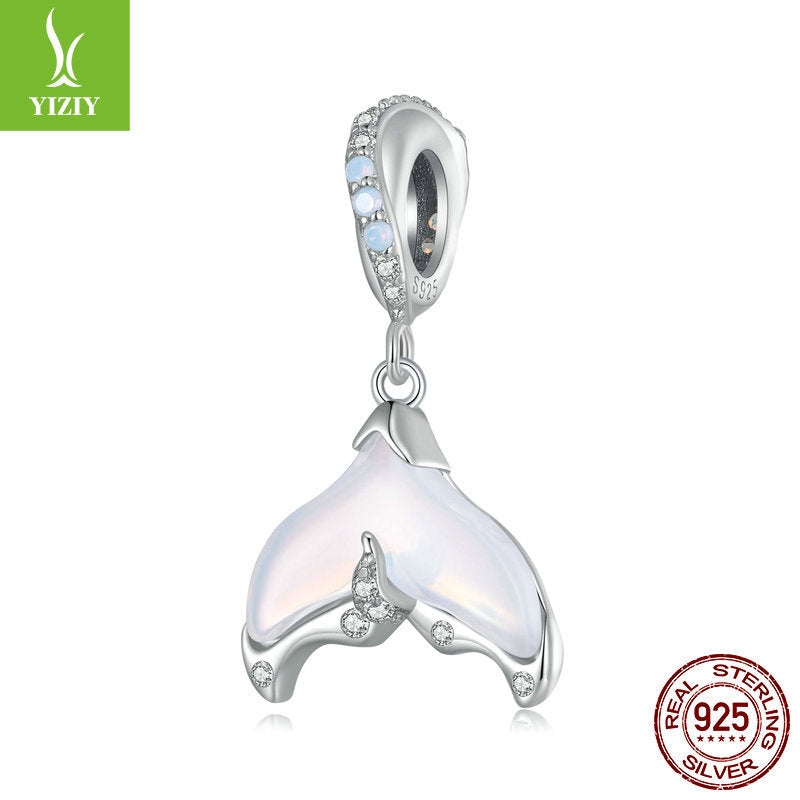 Wholesale Ocean Series Mermaid Tail Diy Pendant Accessories S925 Sterling Silver Beads Charms ACC-CHS-YinZhiyun006