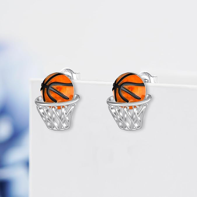 Wholesale  creative basketball earrings