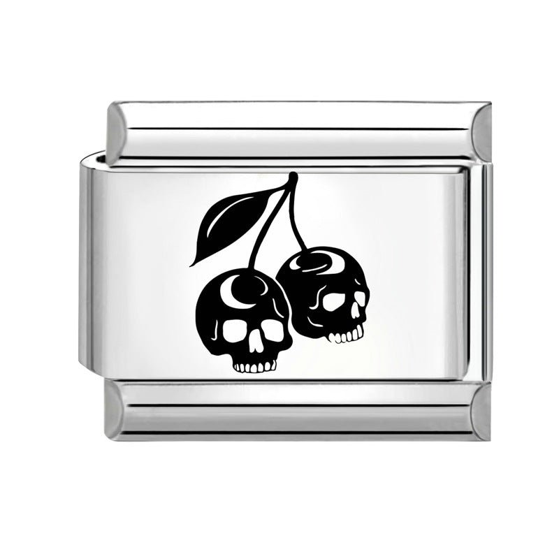 Wholesale 9mm Italian Charm Starter Bracelets DIY square Single Section Creative Stainless Steel Composable Bracelet