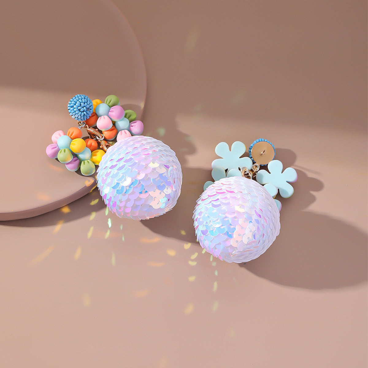 Wholesale Exaggerated Round Flower Earrings ACC-ES-GuTe001