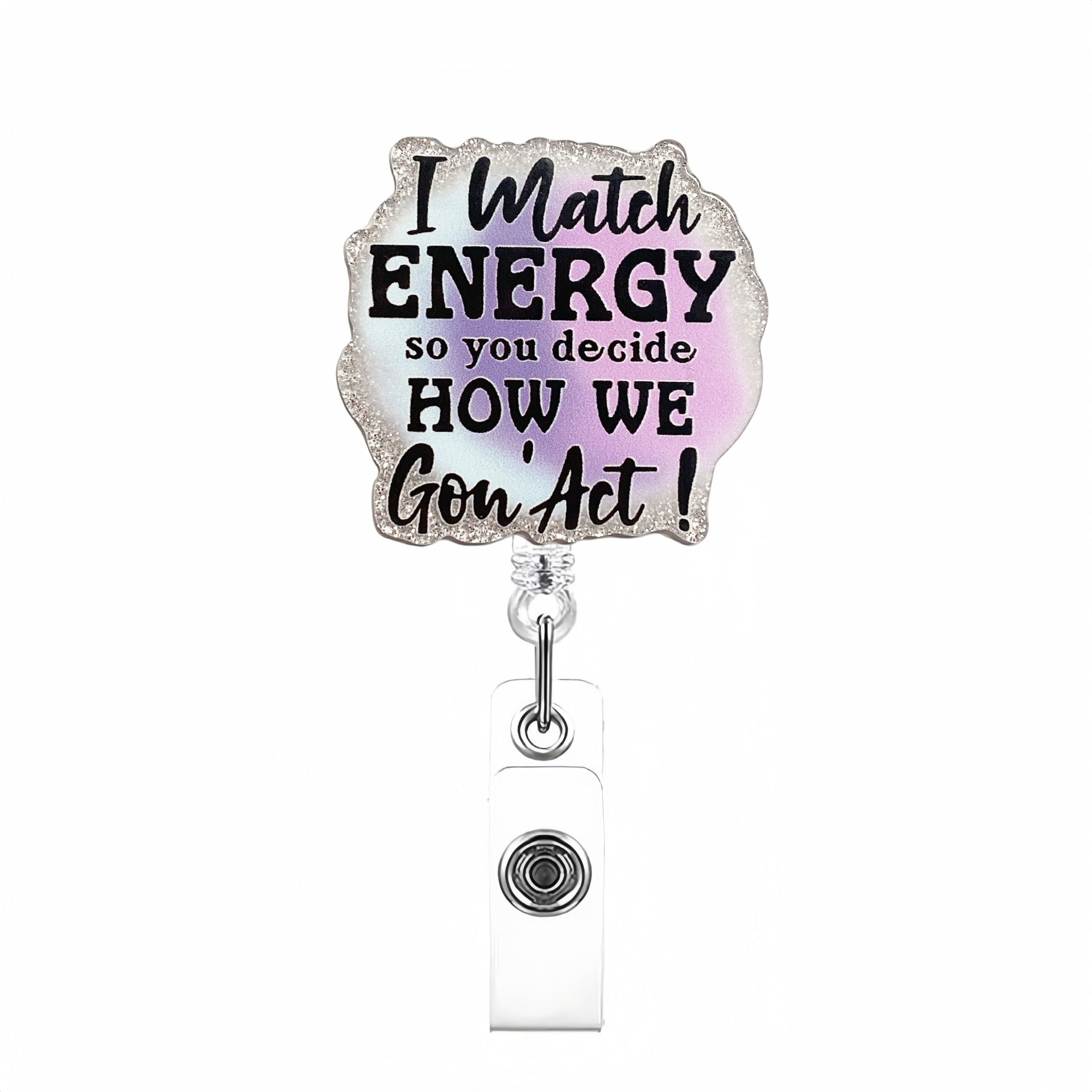 Wholesale Acrylic Badge Reel Keychain with Fun Pattern