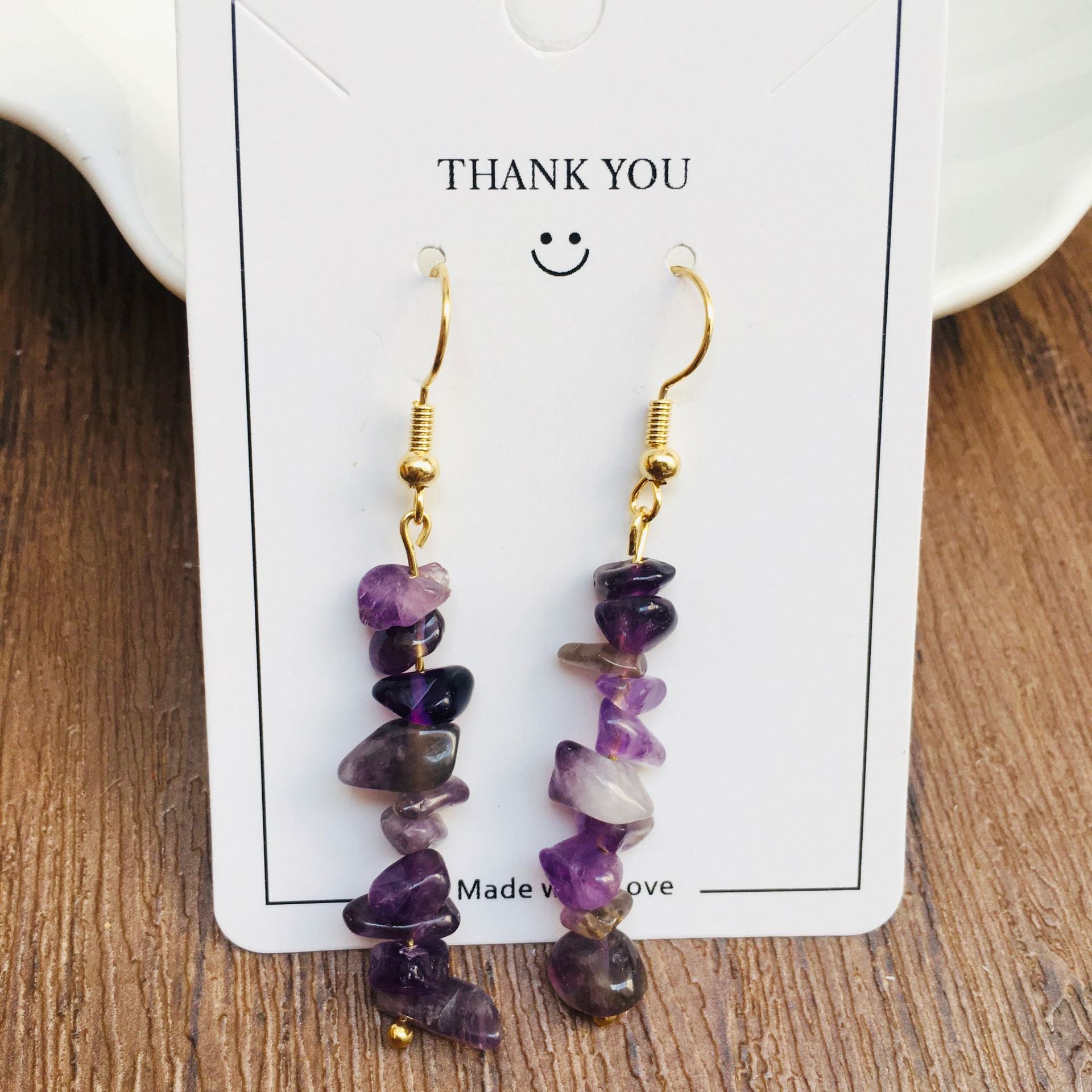 Wholesale Handmade Natural Stone Crystal Beaded Earrings ACC-ES-RongGuan004