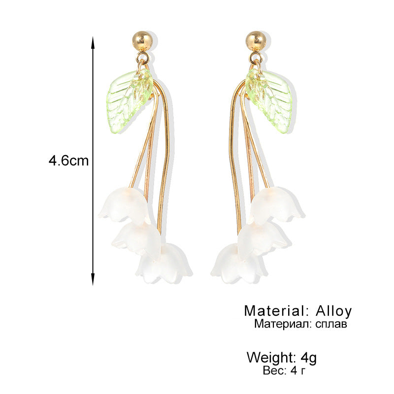 Wholesale  long flower drops earrings