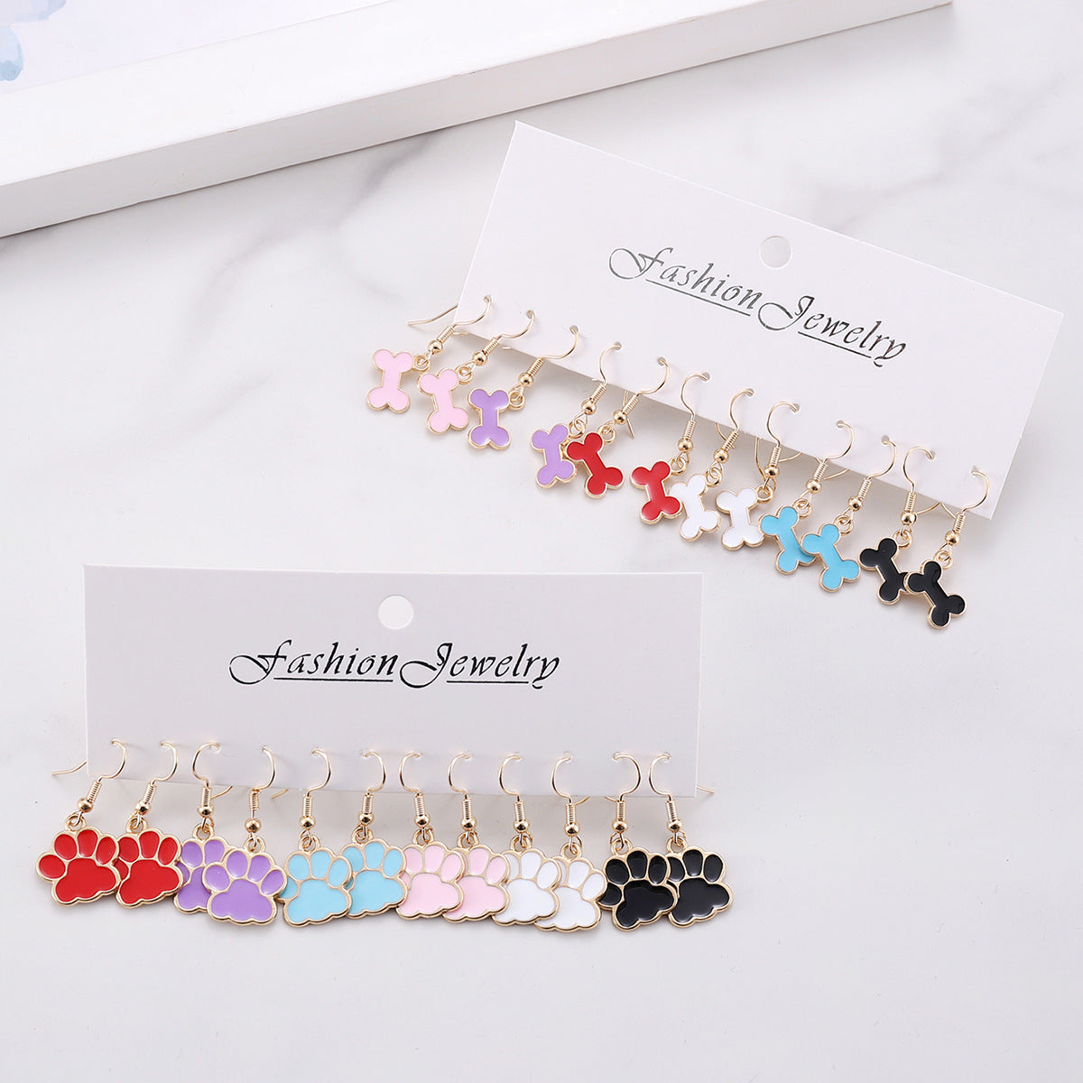 Wholesale Colorful Puppy Pet Series Earrings