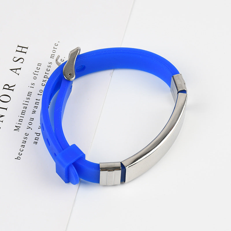 Wholesale Stainless Steel Silicone Bracelet