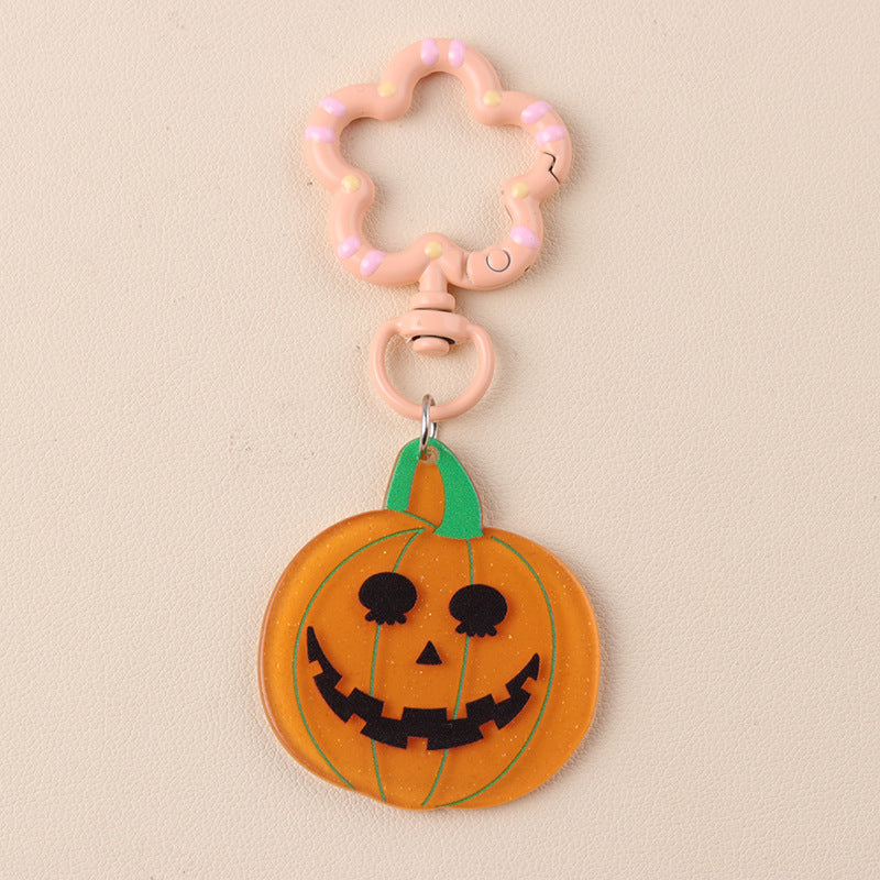 Wholesale Halloween Series Pumpkin Skull Acrylic Keychains ACC-KC-DA018