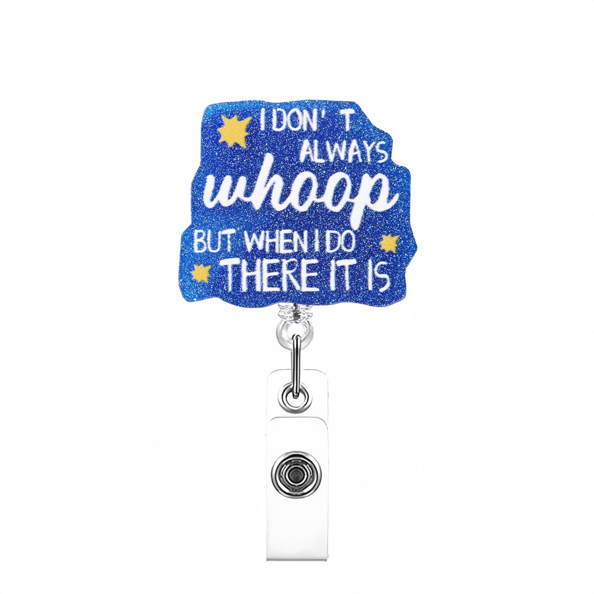 Wholesale Fun Phrases Acrylic Retractable Clip Badge Keychain