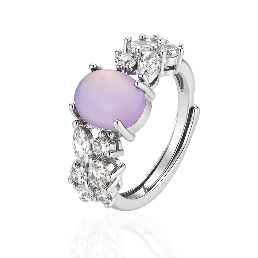 Wholesale Fresh Style Ring With Zircon Silver Tone Copper Jewelry Accessory For Boutique Resale