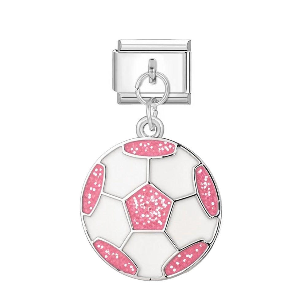 Wholesale  Italian Charm Bracelet 9mm DIY  Football Basketball Ball   Creative Stainless Steel Composable Bracelet
