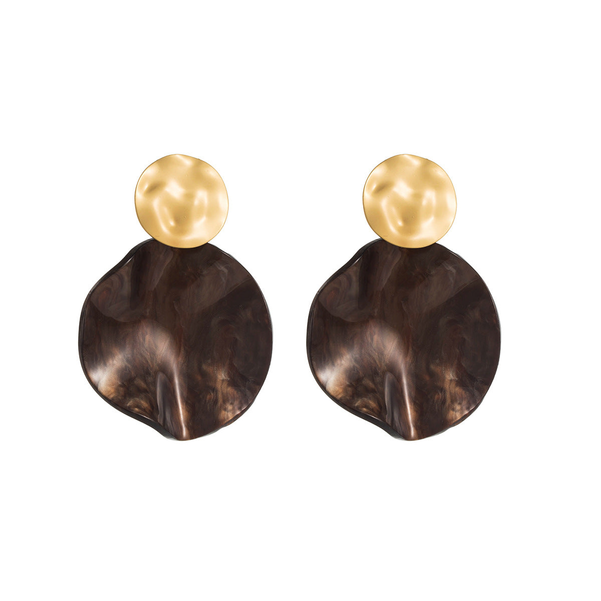 Wholesale Geometric Leopard Print Earrings Retro Niche Temperament Earrings