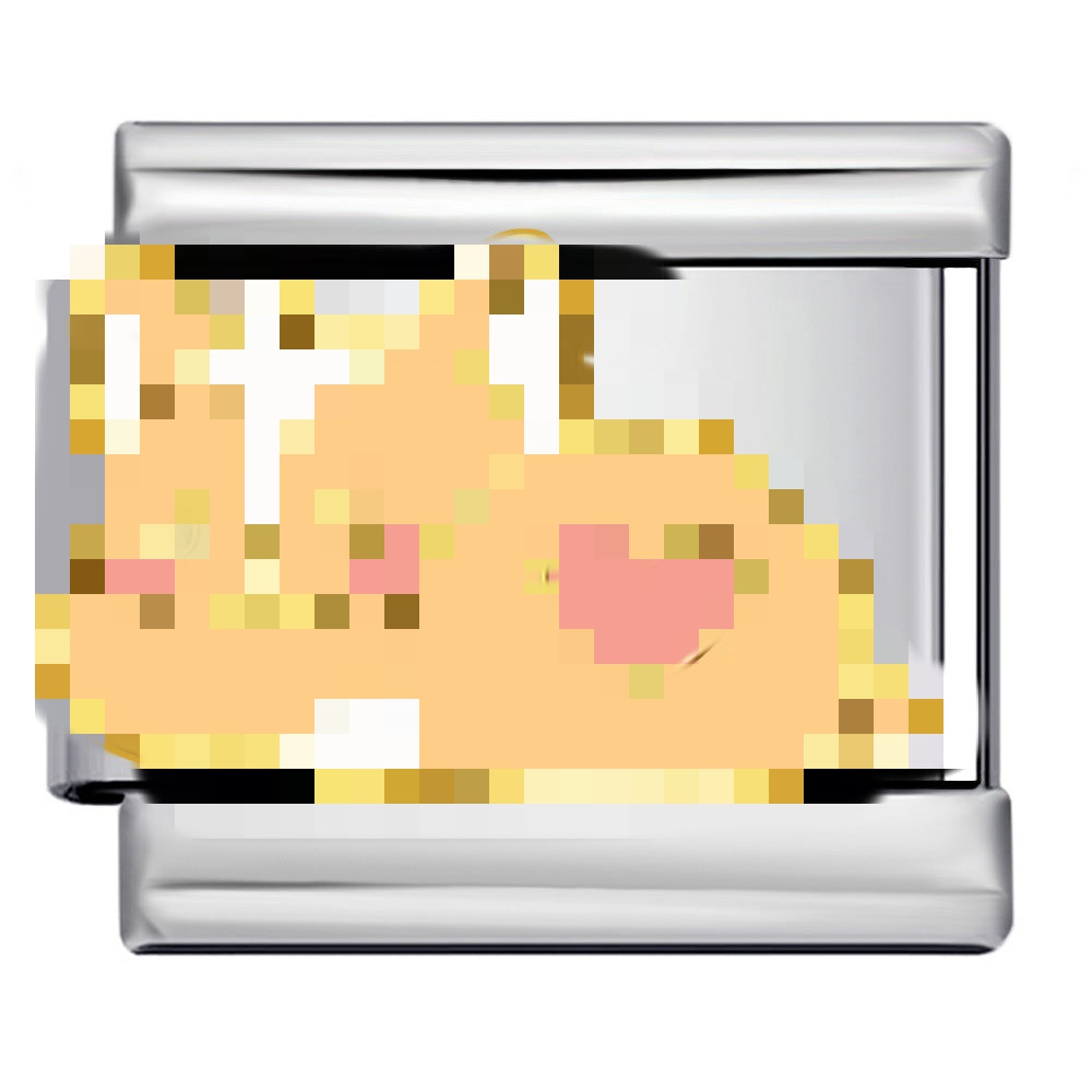 Wholesale  Italian Charm Bracelet 9mm DIY gold and silver pet dog series  Creative Stainless Steel Composable Bracelet