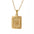 Wholesale  18K gold square brand stainless steel letter pendant necklace