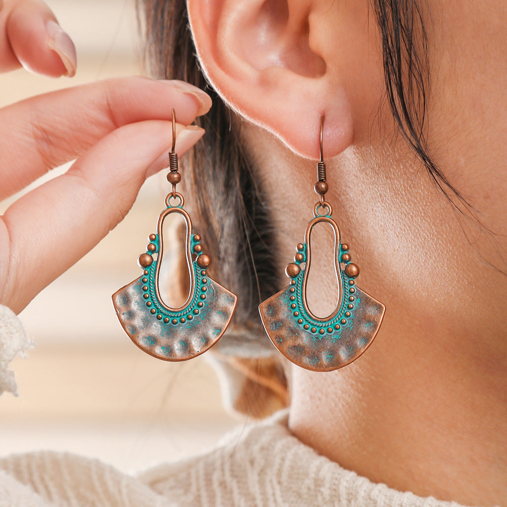 Wholesale Retro Ethnic Style Earrings Three-Piece Set Cross-Border Handmade Woven Tassel Earrings Exotic Style Alloy Earrings