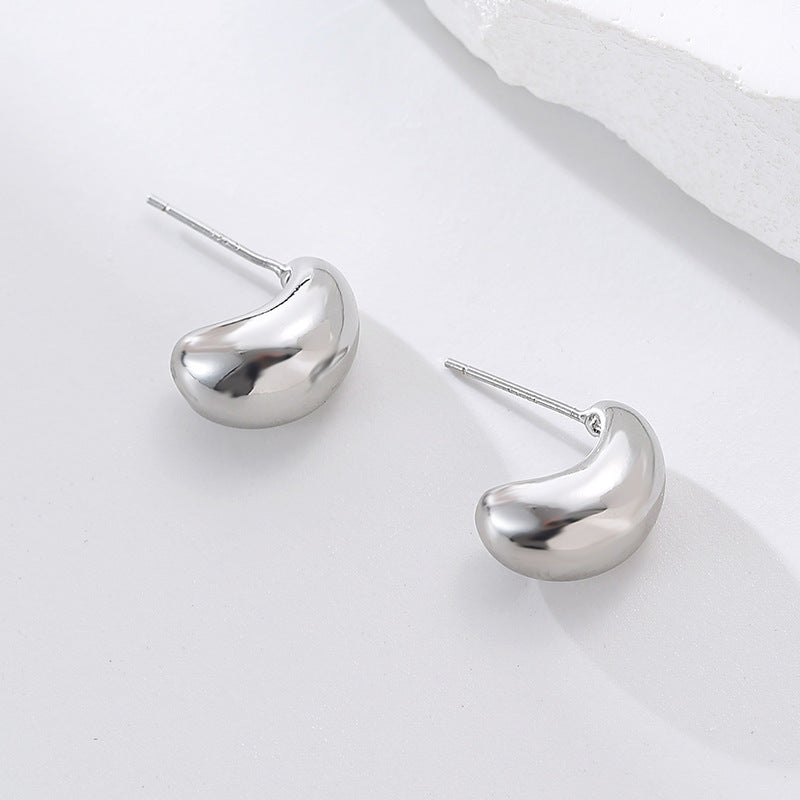 Wholesale  irregular earrings high sense pleated earrings