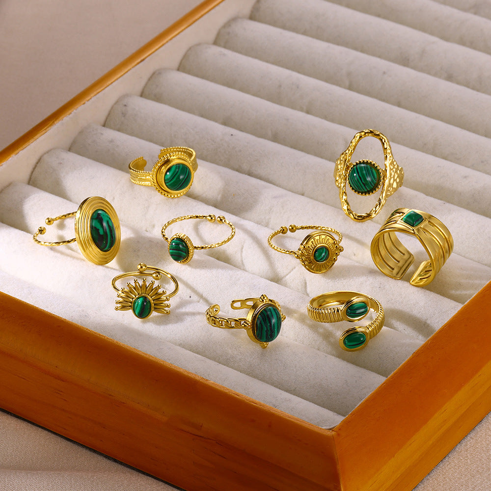 Wholesale Modern Geometric Shape Ring Stainless Steel with 18K Gold Plating Fashion Accessory for Everyday Wear