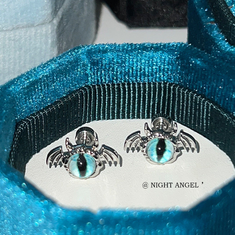 Wholesale Titanium Steel Devil Eye Dark Wings Earrings ACC-ES-Qiuy007