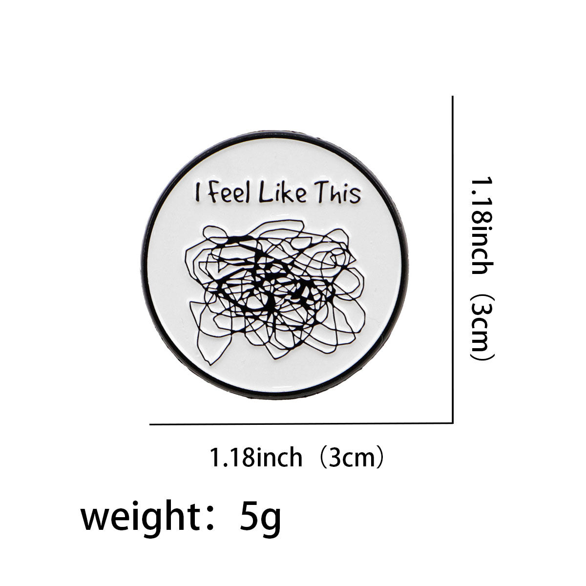 Wholesale Brain Thoughts  Metal Brooch