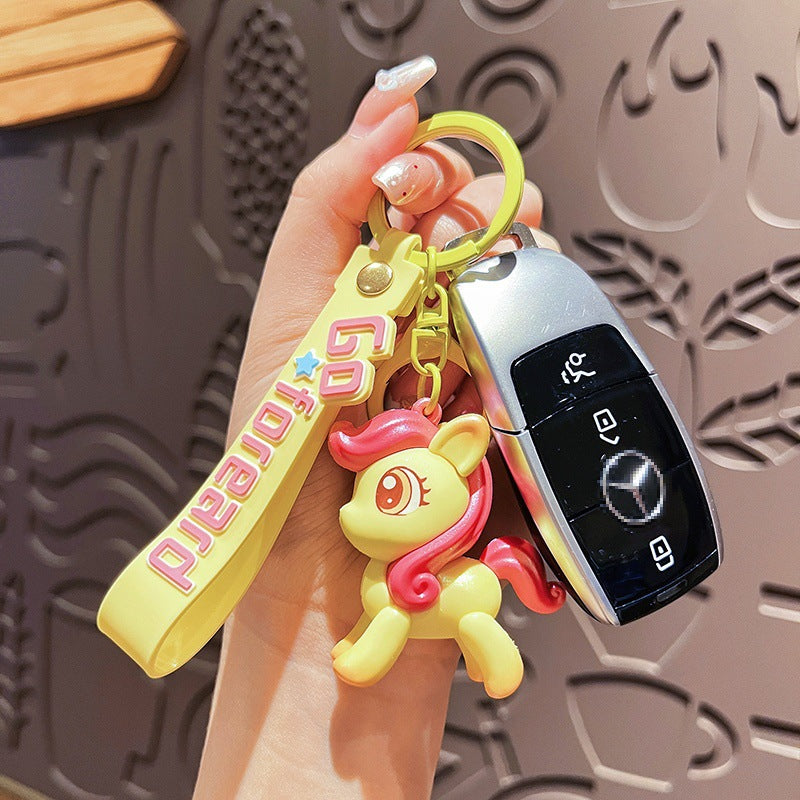 Wholesale Cartoon Pony PVC Soft Keychain ACCVIP-KC-HangLi002