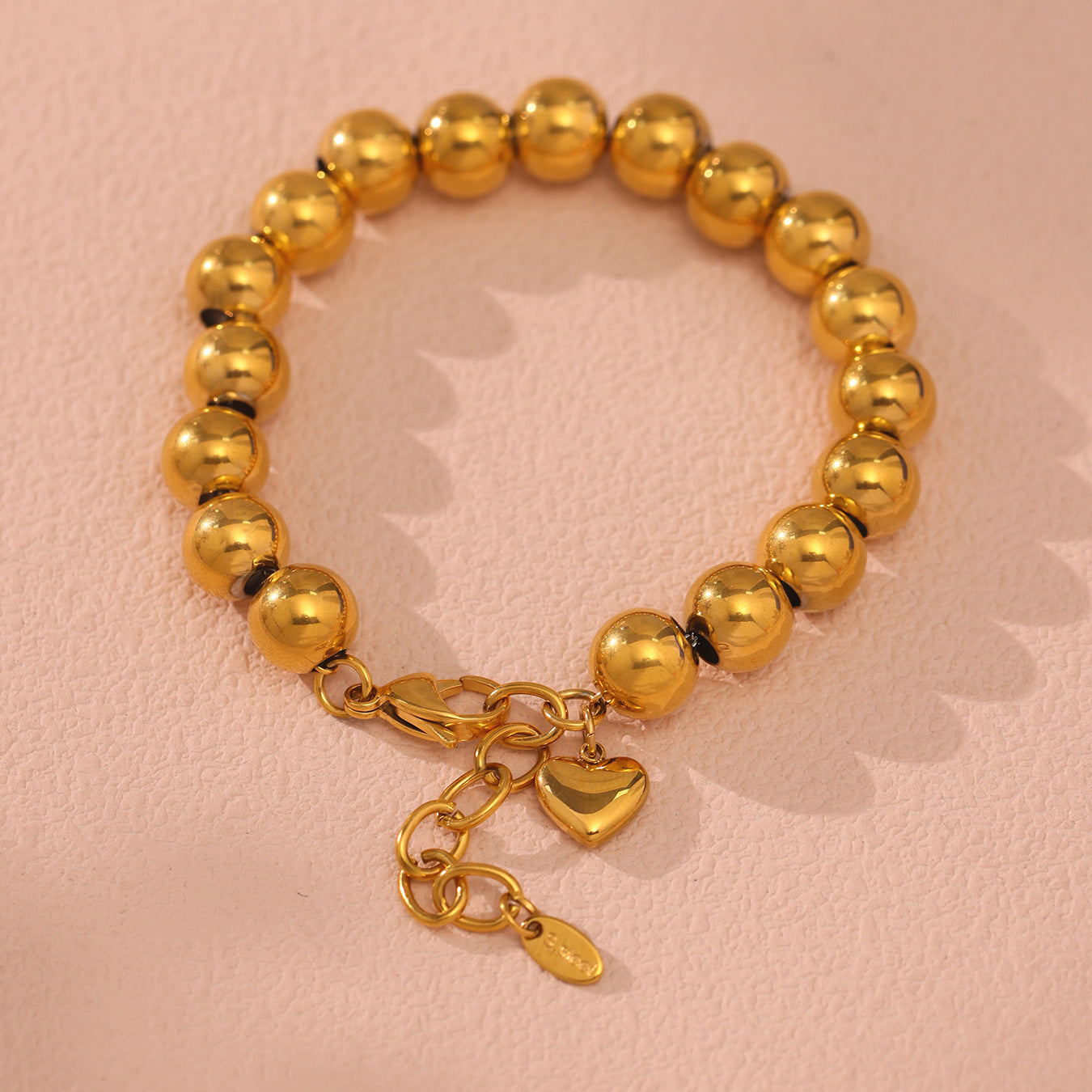 Wholesale Stainless Steel Color-Blocking Hollow Round Bead Handmade Beaded Bracelet