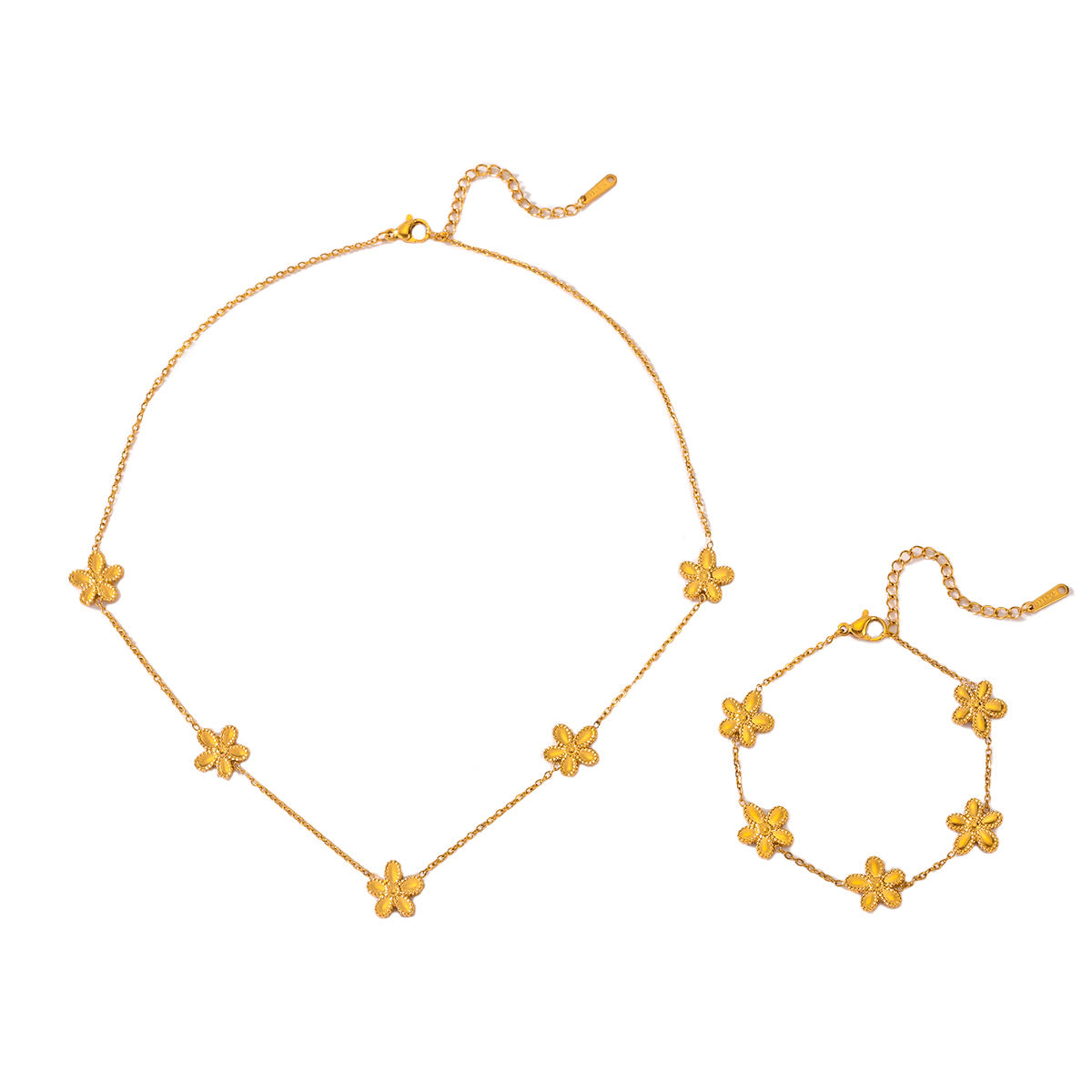 Wholesale Lovely  Design Stainless Steel Bracelet and Necklace Set Fashion Accessory