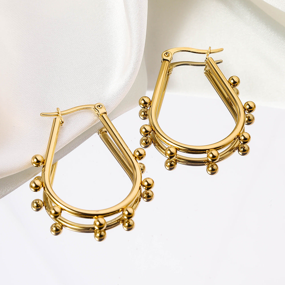 Wholesale Stainless Steel Geometric Irregular Shaped Earrings ACC-ES-RuiX010