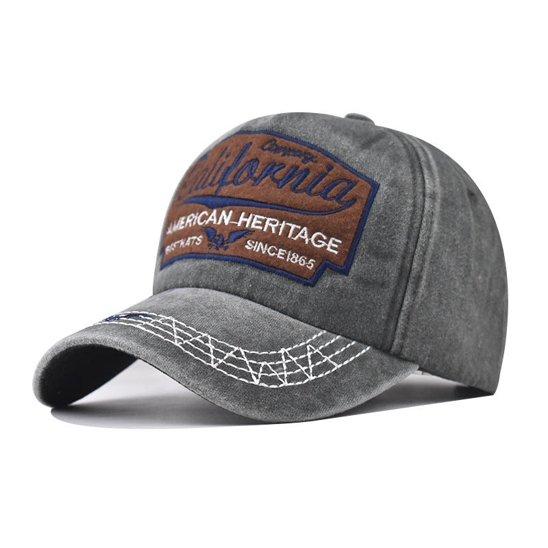 Wholesale Trendy Washed California Embroidery Baseball Cap Adjustable Breathable Summer Gift