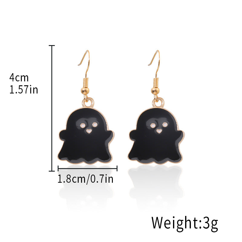 Wholesale Alloy  Earrings - Cute Ghost and Pumpkin Skull for Party Wear