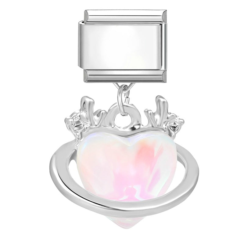 Wholesale 2PCS 9mm Italian Charm Starter Bracelets DIY Pendant Stainless Steel Composable Bracelet